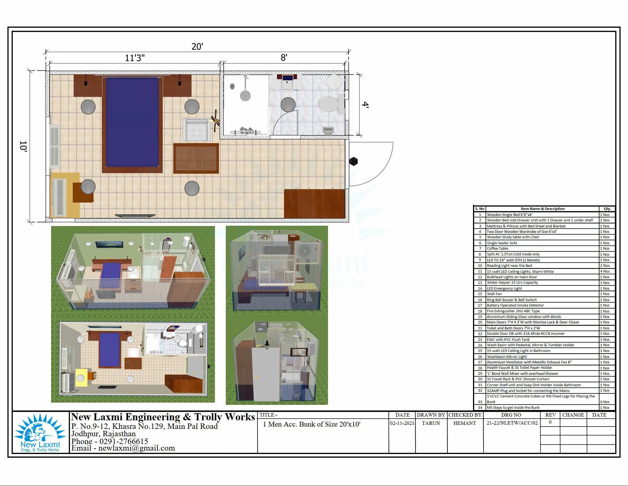 Office Cabin Layout